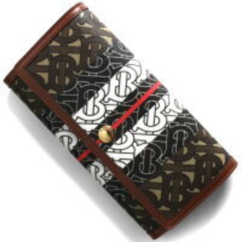 Burberry Halton Monogram Bridle Brown Long Wallet